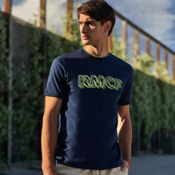 Hombre Foundry Camisetas*Bernabéu Neon Lights Camiseta Hombre Bordado RMCF Azul