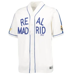 Hombre MBA Solutions Camisetas*Camisa Hombre Baseball Blanco Roto Real Madrid
