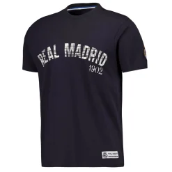 Hombre MBA Solutions Camisetas*Camiseta Estampada Hombre Baseball Azul Marino Real Madrid