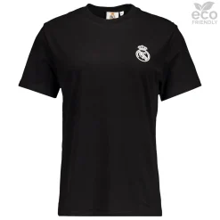 Mujer OSDM Camisetas*Camiseta Mujer ECO Essentials Real Madrid Escudo Monocolor Negra