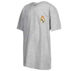OSDM Camisetas*Camiseta Niños ECO Essentials Real Madrid Escudo Color Gris