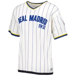 Hombre MBA Solutions Camisetas*Camiseta Rayas Oversized Hombre Baseball Blanco Roto Real Madrid