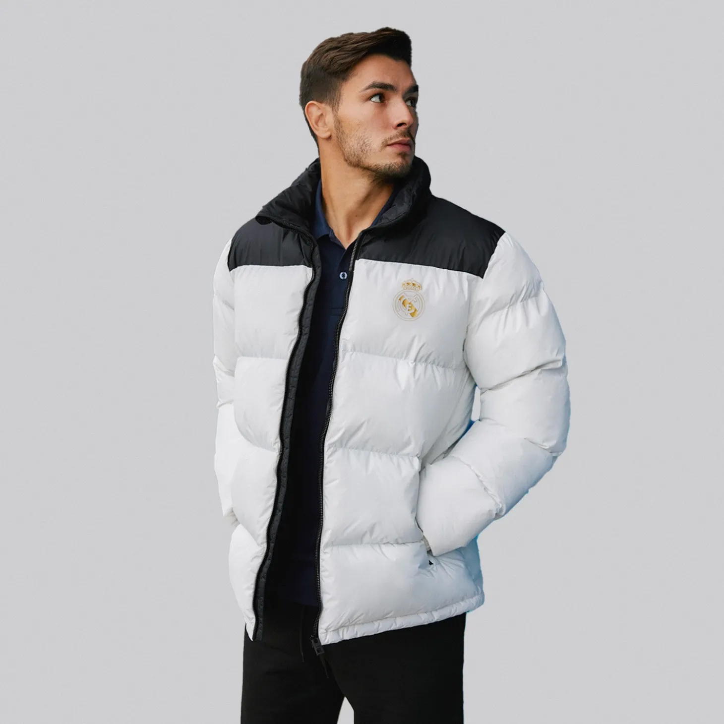 Hombre MBA Solutions Chaquetas*Cazadora Outerwear Hombre Acolchada Montaña Blanco