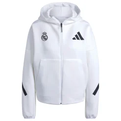 Mujer Adidas España, S.A.U Chándal|Camisetas*Chaqueta Cremallera Mujer adidas Real Urban Blanca