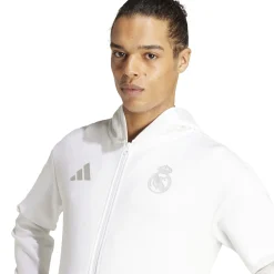 Hombre Adidas España, S.A.U Chaquetas|Chaquetas*Chaqueta Himno Hombre Blanca 24/25