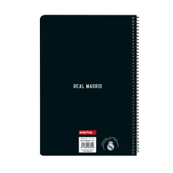 SAFTA S.A. Vuelta Al Cole|Papelería*Cuaderno Folio Blanco/Negro Real Madrid