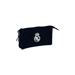 SAFTA S.A. Vuelta Al Cole|Papelería*Estuche Triple Azul Marino/Blanco Real Madrid