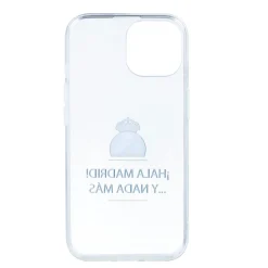 JLK Merchandising, S.L. Carcasas*Funda iPhone 15 Plus ¡Hala Madrid! Transparente Real Madrid