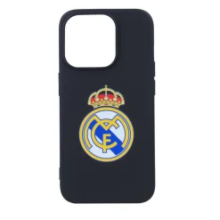 JLK Merchandising, S.L. Carcasas*Funda iPhone 15 Pro Escudo Negro Real Madrid