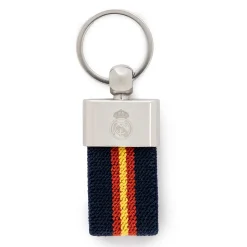 JLK Merchandising, S.L. Llaveros*Llavero Tela Bandera España Azul Marino Real Madrid