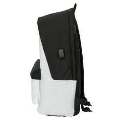 SAFTA S.A. Bolsas & Equipaje|Vuelta Al Cole*Mochila Doble Laptop 15,6'' Blanca/Negra Real Madrid