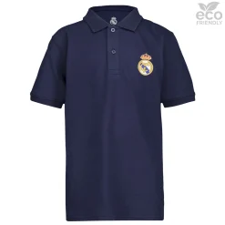 OSDM Vuelta Al Cole|Polos*Polo Niños ECO Essentials Real Madrid Escudo Color Azul