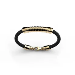 Sikno Jewellery, S.L. Joyería*Pulsera Cuero Oro 20cm Real Madrid