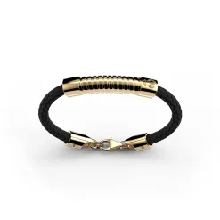 Sikno Jewellery, S.L. Joyería*Pulsera Cuero Oro 22cm Real Madrid