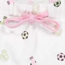 OSDM Ropa De Bebés*Set Pantalones y Camiseta Bebé Rosa/Blanco Real Madrid
