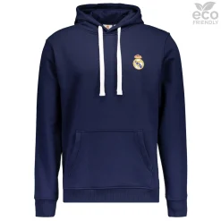 Hombre OSDM Sudaderas*Sudadera Capucha Azul Hombre ECO Essentials Real Madrid Escudo Color