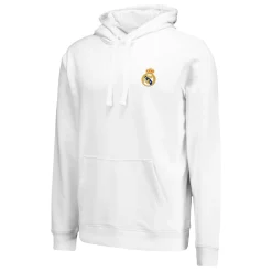 Hombre OSDM Sudaderas*Sudadera Capucha Blanca Hombre ECO Essentials Real Madrid Escudo Color