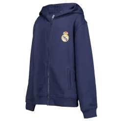 OSDM Sudaderas*Sudadera Capucha Cremallera Niños ECO Essentials Real Madrid Escudo Azul