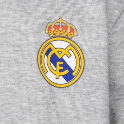 OSDM Sudaderas*Sudadera Capucha Cremallera Niños ECO Essentials Real Madrid Escudo Gris