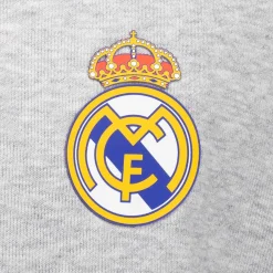 Hombre OSDM Sudaderas*Sudadera Capucha Gris Hombre ECO Essentials Real Madrid Escudo Color