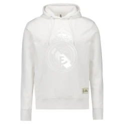 Hombre MBA Solutions Sudaderas*Sudadera Capucha Hombre Blackout Escudo Blanca Real Madrid