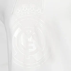 Hombre MBA Solutions Sudaderas*Sudadera Capucha Hombre Blackout Escudo Blanca Real Madrid