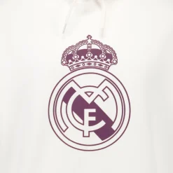 Hombre Sport Design Sweden AB Sudaderas*Sudadera Capucha Hombre Color Crest Blanco Roto Real Madrid