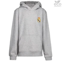 OSDM Sudaderas*Sudadera Capucha Niños ECO Essentials Real Madrid Escudo Color Gris