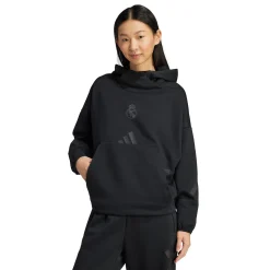 Mujer Adidas España, S.A.U Sudaderas|Chándal*Sudadera con capucha Mujer adidas Real Urban Negra
