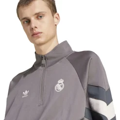 Hombre Adidas España, S.A.U Sudaderas|Sudaderas*Sudadera Cremallera 1/2 Hombre adidas Originals LFSTLR Gris 24/25