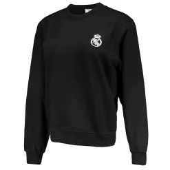 Mujer OSDM Sudaderas*Sudadera Cropped Mujer ECO Essentials Real Madrid Escudo Negra