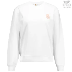 Mujer OSDM Sudaderas*Sudadera Cropped Mujer ECO Essentials Real Madrid Escudo Blanca