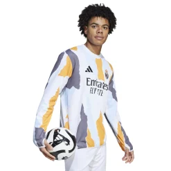 Hombre Adidas España, S.A.U Sudaderas|Sudaderas*Sudadera Hombre adidas Calentamiento 24/25 Blanca