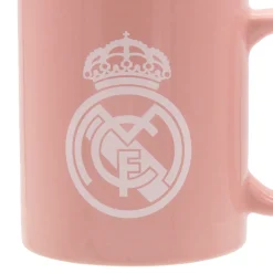 JLK Merchandising, S.L. Artículos Para Bebidas*Taza Cerámica 300ml Rosa/Blanca Escudo Real Madrid