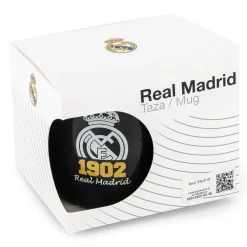 JLK Merchandising, S.L. Artículos Para Bebidas*Taza Metalica 350ml 1902 Negra Real Madrid