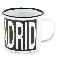 JLK Merchandising, S.L. Artículos Para Bebidas*Taza Metalica 350ml Blanca Escudo Real Madrid