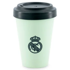 JLK Merchandising, S.L. Artículos Para Bebidas*Vaso Para Llevar 400ml Con Tapa Verde Real Madrid